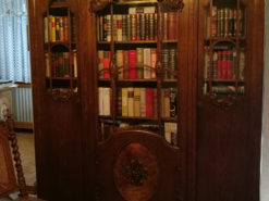 Antique Bookcase, Solid Wood, Display Cabinet
