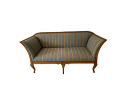Biedermeier Sofa, Striped Pattern, 3-Seat-Sofa