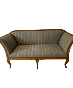 Biedermeier Sofa, Striped Pattern, 3-Seat-Sofa