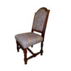 Antique Wood Chair, Upholstered