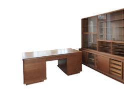 Desk, Bookcase, Solid Wood, 90s, Midcentury-Style