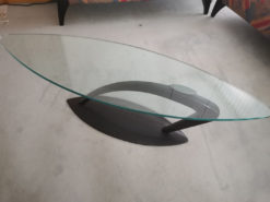 Eye-Shaped Glass Coffee Table, Roland Kollection, 1995