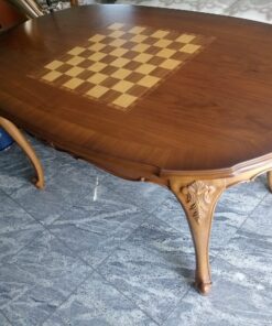 Club table with checkerboard pattern - Bergisch Barock