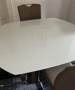 Glas Esstisch mit 4 Stühle