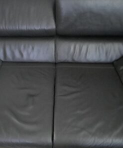 Echt Leder Sofa mit hocker