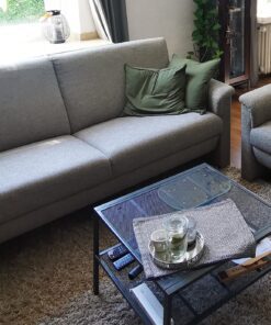 Sofa mit Sessel (beige)