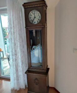 Stand-Uhr mit mechanischem Uhrwerk (Echtholz/Eiche)