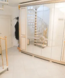 Schlafzimmer Kleiderschrank Liberty Beige-Gold