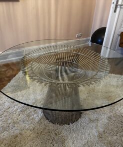 Amerikanischer Moderner Esstisch - Glas & Metall - Warren Platner