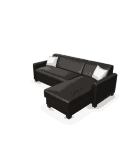 Ecksofa Fragola Echtleder Dunkelbraun