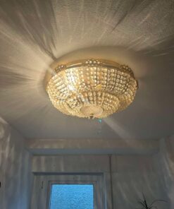 Antike Messingkristalllampe