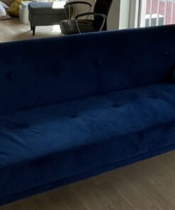 Schlafsofa Daru I - Samt - Dunkelblau