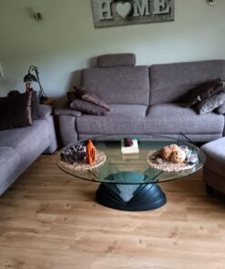 Couch-Garnitur mit Glastisch