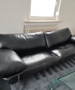 Schwarze Ledercouch Firma B & B Italia