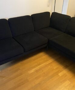 Modernes hochwertiges Ecksofa in anthrazit/schwarz 255x207cm