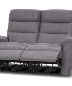Sofa mit Relaxfunktion 2 Sitzer dunkelgrau / anthrazit Microfaser neu!
