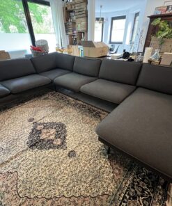 U-FÖRMIGE SOFALANDSCHAFT "MAVIS" AB BALTICSOFA STRUKTURSTOFF GRAU