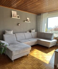 Sofa grau in U-Form