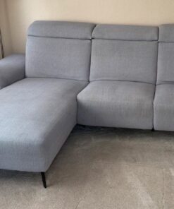 Polsterecke/Couch/Sofa Webstoff grau