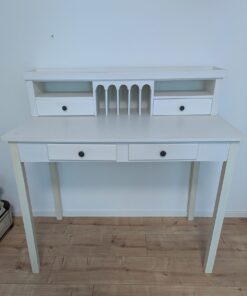 Sekretär Massivholz, weiß, Shabby-Look