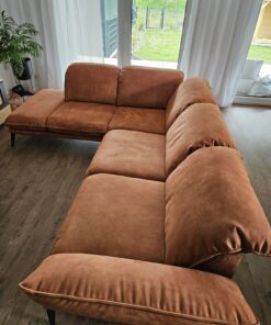 W. Schillig Ecksofa, Modell Sherry 24600, Farbe Copper Mikrofaserstoff