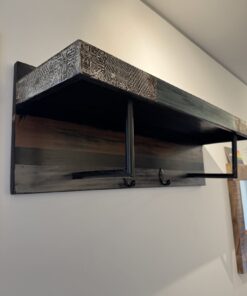 Wolf Möbel Garderobe mit Haken und Ablage - Metall Mangoholz