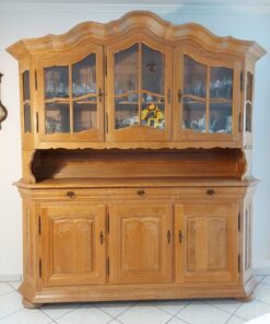Vitrinenschrank Eiche Vollholz