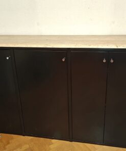 Sideboard schwarz mit Marmorplatte
