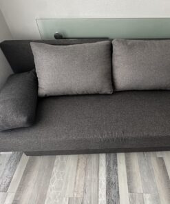 Schlafsofa Webstoff Hellgrau