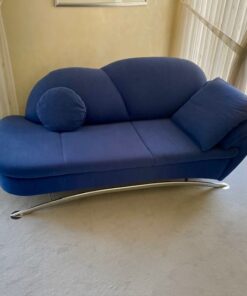 Ottgomane, Mikrofaser in blauc 1,90 x 0,85 m