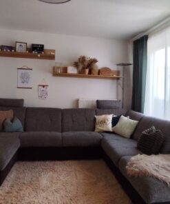 Sofa in U-Form mit Schlaffunktion und Stauraum