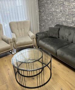 Sofa mit Bett Funktion und 2 Sessel