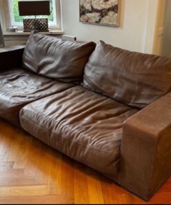Luxuriöses Leder-Sofa von Baxter–Modell „Budapest“ (Paola Navone)