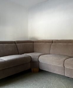 Ecksofa elektrisch verstellbar + Sessel + Hocker