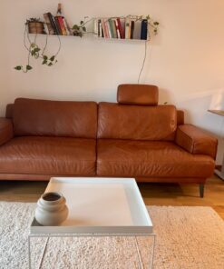 Ledersofa in Cognac - W. Schillig
