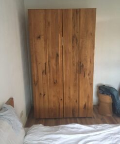 Kleiderschrank Falttürenschrank Rödemis Wildeiche Massivholz