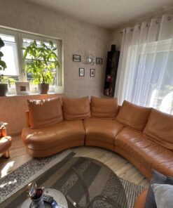 Bequeme Sofaecke mit Sessel- Leder