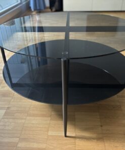 Schlicht, aber schön: Glastisch rund fürs Wohnzimmer
