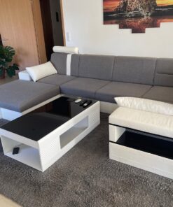 Wohnlandschaft Messana und Couchtisch