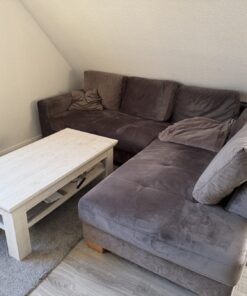 Wunderschönes samt Sofa in grau/braun