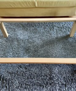 Couchtisch mit herausnehmbarer Glasplatte in Buche