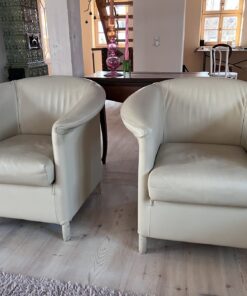 Wittmann Aura Sessel Leder creme 80x71x75cm