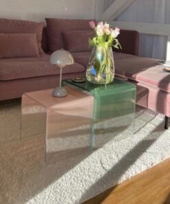 Zwei farbige Glas Beistelltische von Made Design