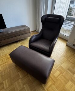 Wittmann Handmade Lounge Sessel mit Fußbank